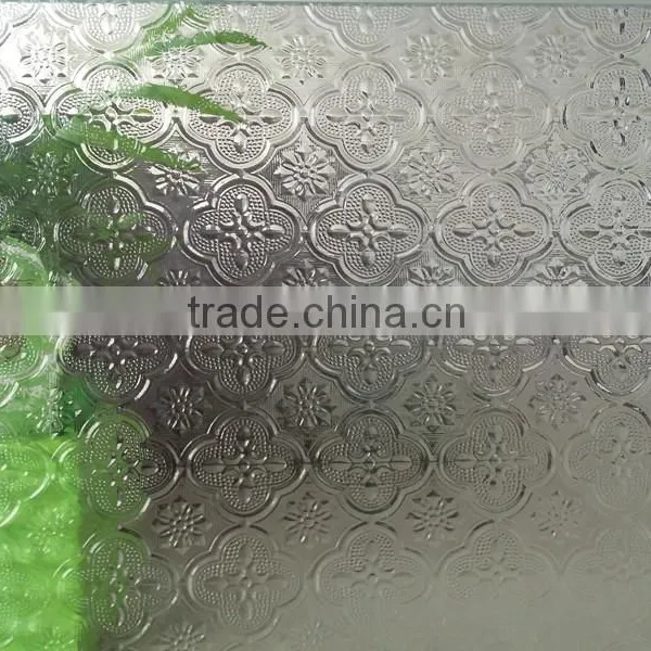 3mm,4mm,5mm,6mm Flora Figured Glass / Clear Patterned Glass