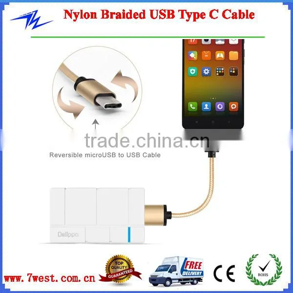 Customized Aluminum Alloy Nylon Braided USB Type C 3.1 Cable,USB 3.1 Type C Cable photo-4