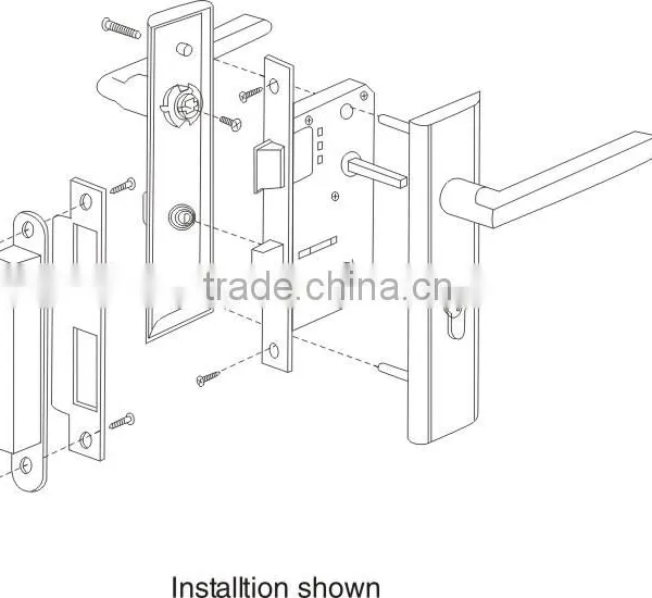 Best Seller Euro Standard Zinc Alloy Satin Nickel and Bright Nickel Finish Mortise Lock Door photo-6