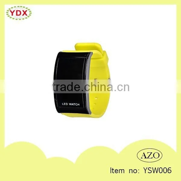 Latest Fashion Trends Yellow Promotion Gifts Portable Led Watches photo-2