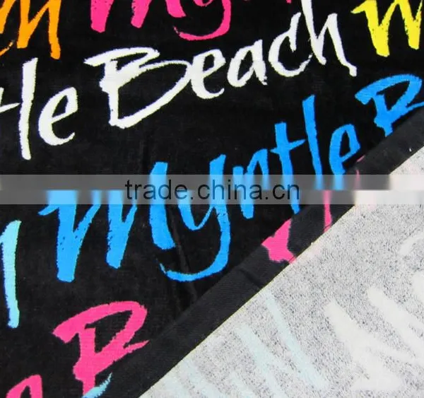 100% Cotton Customized New Fashion Letter Printed Beach Towel photo-4