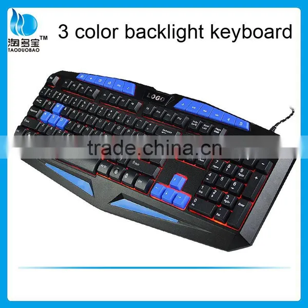 ISO Factory Wired Gaming Keyboard_three Colors Backlit Keyboard photo-5