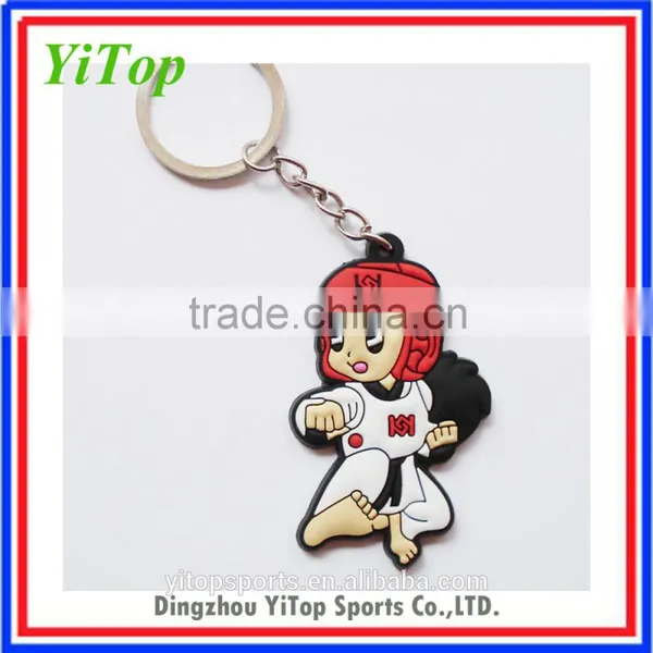 Martial Arts Rubber Taekwondo Keychain photo-3