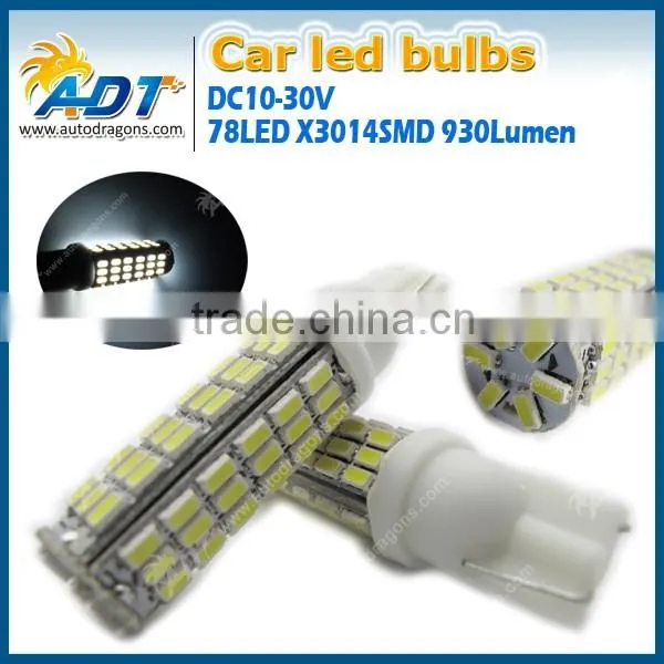 Super White T10 Ba9s 3014 SMD 78 LED Car Side Wedge Light Lamp Bulb photo-3