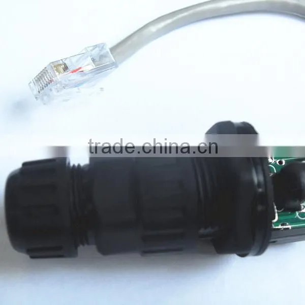 Panel Mounted Waterproof RJ45 Connector With Ethernet Cable photo-3