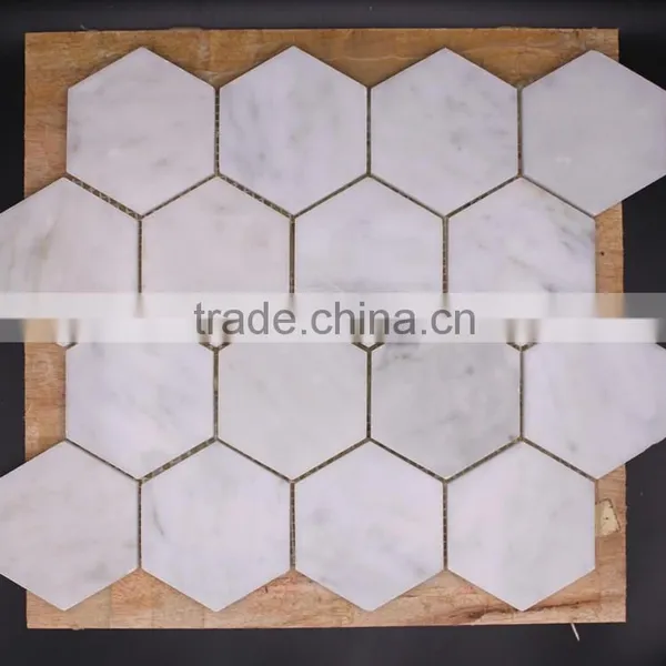 Carrara White Marble Cheap Mosaic Tiles photo-4