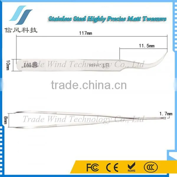 BST-215SA Highly Precise Stainless Steel Matt Tweezers photo-2
