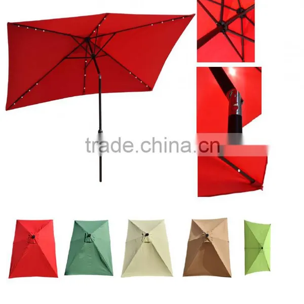 Best Choice Solar Rectangle Tilt Patio Umbrella, LED Umbrella photo-2