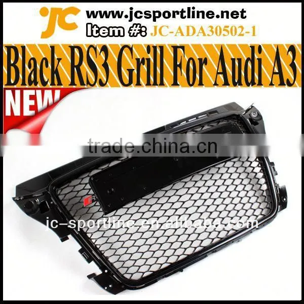 Glossy Black Radiator Grill Genuine Sportback RS3 Front Grille For Audi A3 S3 8P SFG 08~12