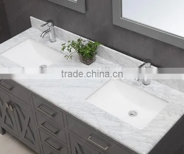 60 Inch Double Sink Bathroom Vanity for Two People Used photo-2
