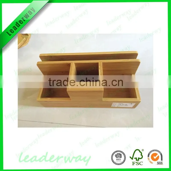 Hot Selling Bamboo Office Desk Organizer for Stationery