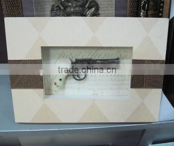 Handmade Wooden Pistols Painting Wooden Art photo-2