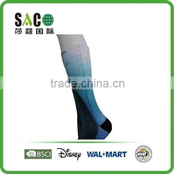 Blue Sea Pattern Women Printing Polyester Socks photo-4