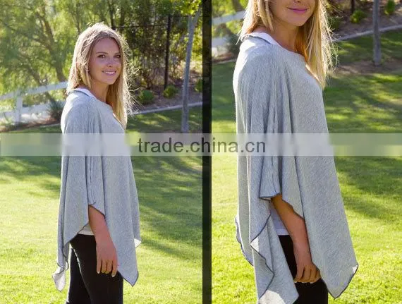 Breathable Mondel Spandex Knit Light Grey Elegant Open Full Baby Car Seat Nursing Cover photo-2