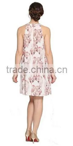 Sleeveless Ladies House Dress Digital Printed House Dress photo-3