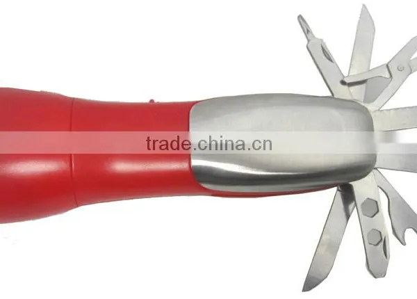 2016NEW style ! plastic flashlight With 8 different tools led light torch