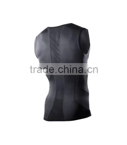 Custom Men's Breathable Sport Vest Sleeveless Compression Fitness Tank Top photo-3