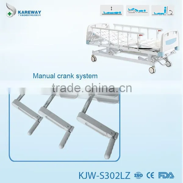 Central Locking Castors Modern Manual 3 Function Shake Hospital Bed in Pakistan photo-5