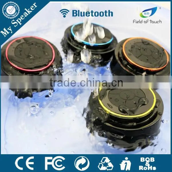 F012 Black/gold Strong Suction Cup Shower Speaker in the Bathroom photo-3