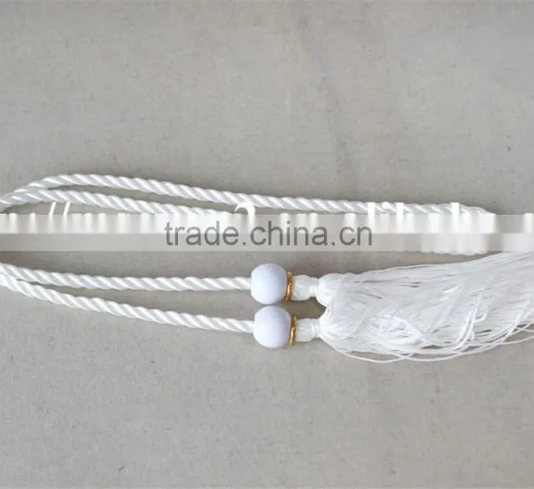 100% Polyester Tassels in White Color Long Tassels for Clothing photo-2
