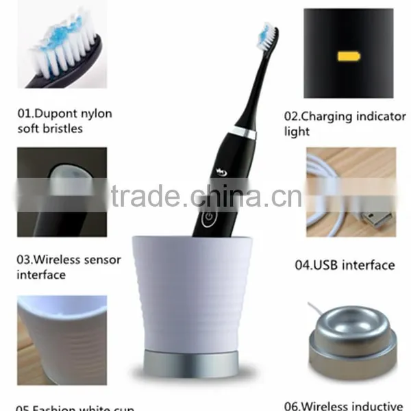 Tooth Whitening Rechargeable Brand Name Sonic Electronic Toothbrush With Travel Case photo-4