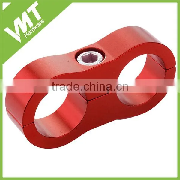 AN6 Anodized Black Braided Dual 2 Holes Hose Separator photo-3