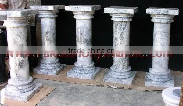 NATURAL STONE BADAL GRAY MARBLE PEDESTALS photo-5