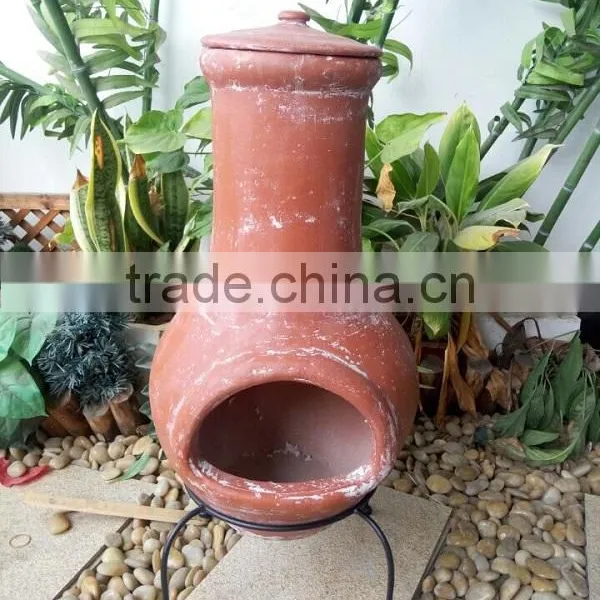 Mexican Clay Chiminea in Grey Color photo-5