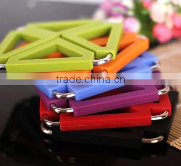 Silicone Stainless Steel Placemat Trivet Table Mat Heat Resistant for Bowl Plate Cup photo-2