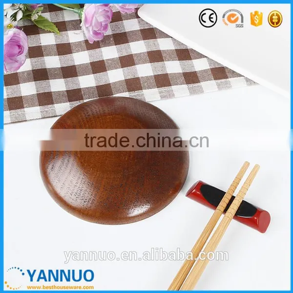 Wholesale Japanese Style Dessert Saucer Wood Food Plate, Round Wooden Small Dish for Afternoon Tea photo-6