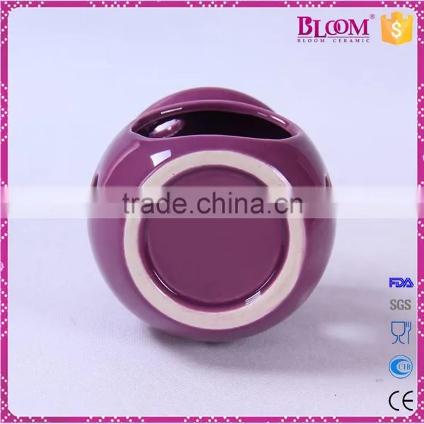 Simple Desgin Purple Ceramic Round Wax Burner photo-5