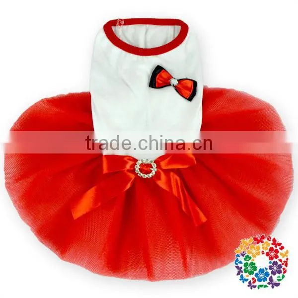 Hot Pink Bow Dog Tutu Dresses Dog Clothes Fine Designer Pet Products photo-5