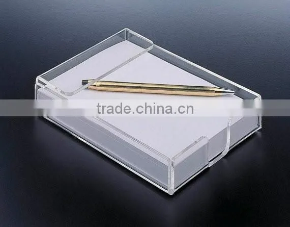 Handmade Transparent Acrylic Memo Cube Holder photo-3