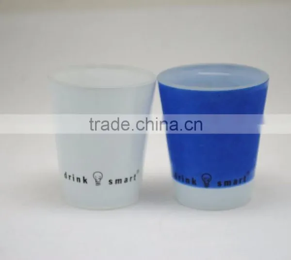 Customized Logo 3oz Frosted Glass Cup for Liquor Promotional photo-2