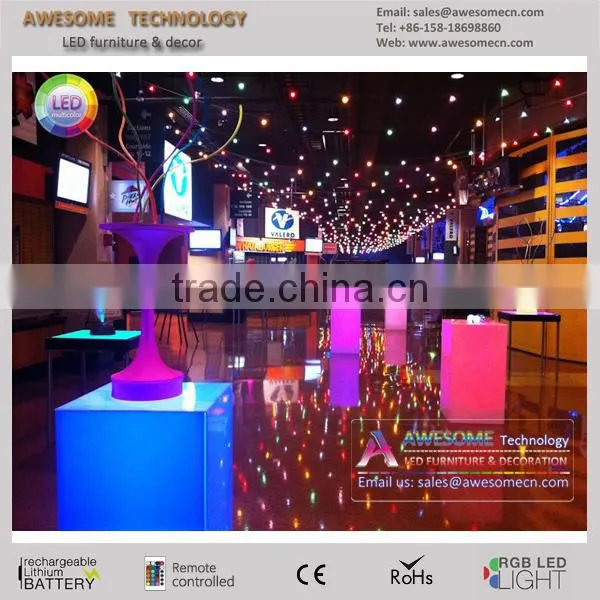 High-gloss White Acrylic Framed Modular Lighted Portable Pedestals (TA110A) photo-2