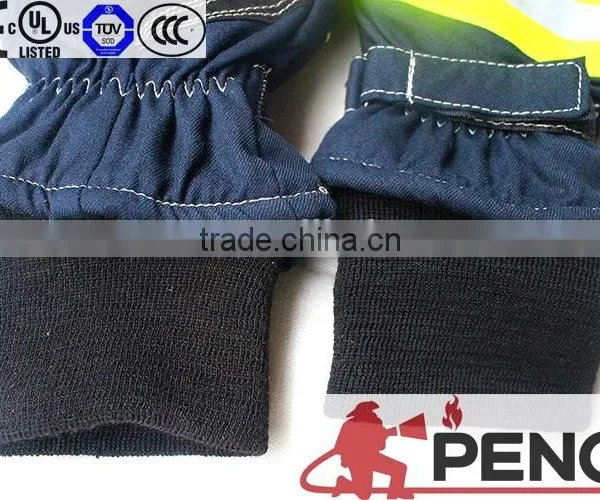 Fire Fight Gloves Elastic Cuff Good Grasping Cowhide Palm Colorful Flame Retardant Hand Fingers Protected Preventing Burnt photo-5