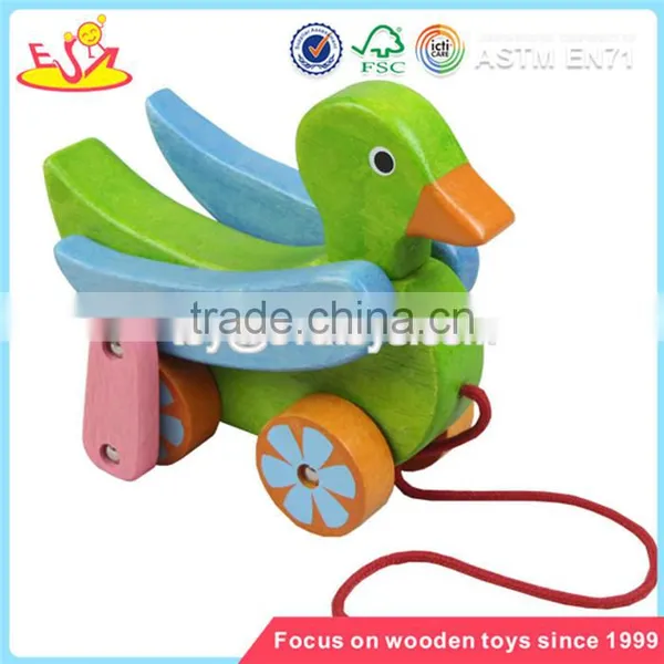 Wholesale Beautiful Pull Wooden Train Toy New Product Baby Pull Wooden Animals Train Toy W05B055 photo-4