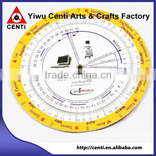 Hot Sale High Quality Three Layer Thick Paper Pregnancy Wheel Scale Caculator photo-2