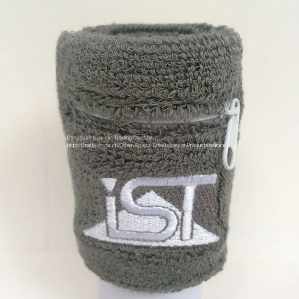 Custom cotton zipper sweatband