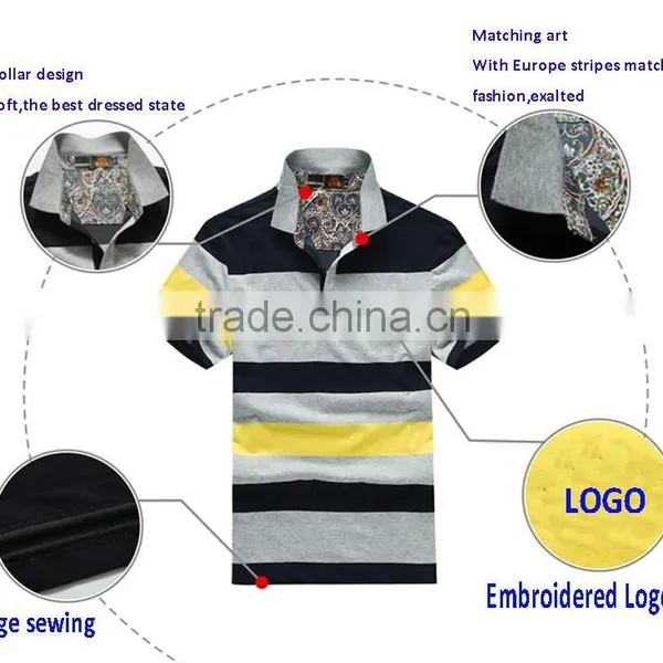 7 Years Experience Embroidered Logo High Quality Cotton Short Sleeve Mens Wholesale 2014 Fashion Style Custom Polo Shirt photo-4