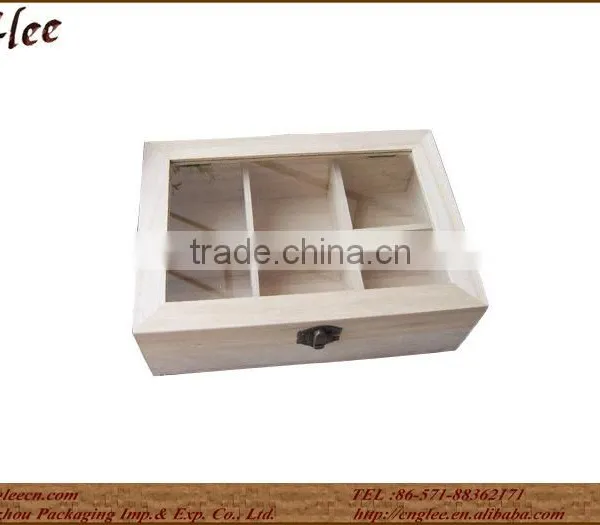 Personalized Wood Coffee Box With Glass Lid photo-3
