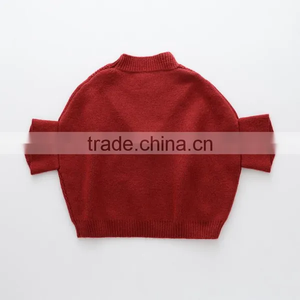 New Model Batwing Sleeve Hand Knit Childrens Baby Girls Sweater Outwear photo-3