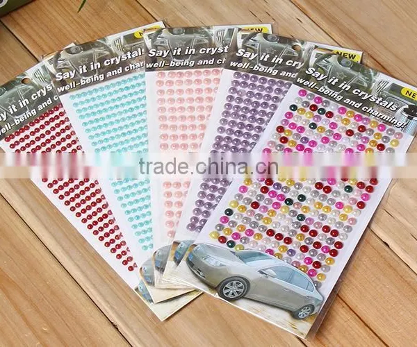 Mix Colorful Hot Fix Pearl And Acrylic Rhinestone Sticker, Crystal Sticker Use For Calculating Machine photo-2