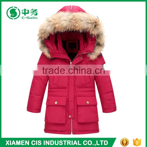New Style Hooded Thick Warm Korea Fashion Childrens Long Winter Coat photo-3