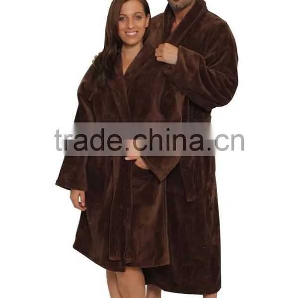Velour Shawl Bathrobe,hotel Bathrobe,cotton Bathrobe for Promotion photo-2