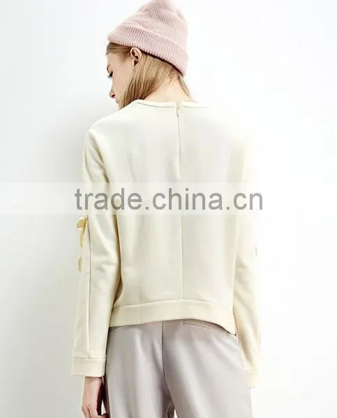 Female Money Sets Milk Yellow Round Collar Fleece photo-6