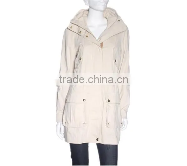 2014-2015 Long Winter White Coat Women's Winter Warm Long Coat Jacket photo-2