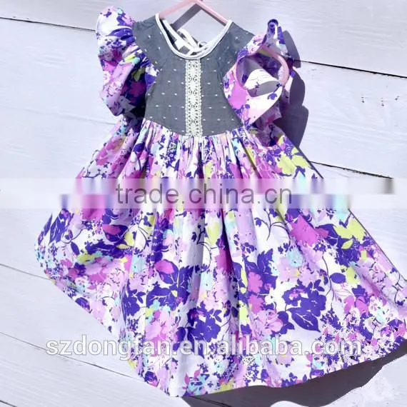 Kids Frock Designs - Easter Dress - Boutique Girl Clothing Floral Dress - Girl Dress photo-3
