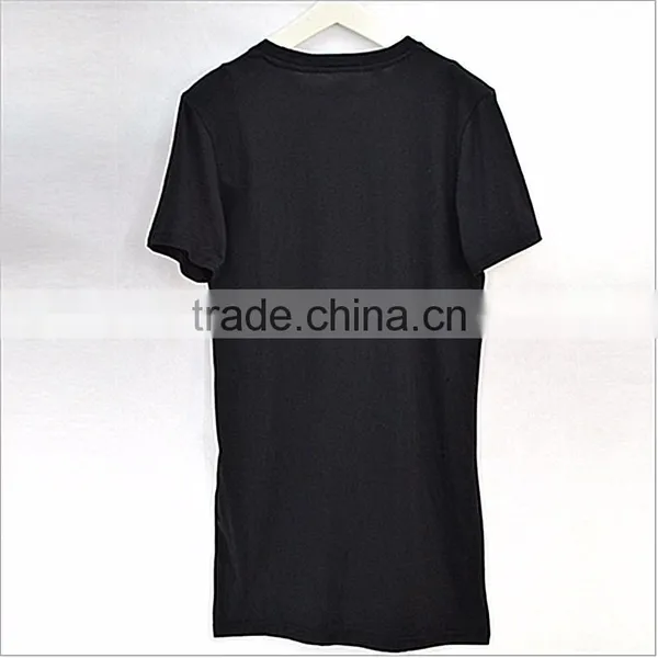 New Fashion 100% Cotton Hip Hop Men's Longline T SHIRT Short Sleeve Men T-SHIRT Tall Tshirt New Arrival Mens TOP TEE SHIRTS photo-4