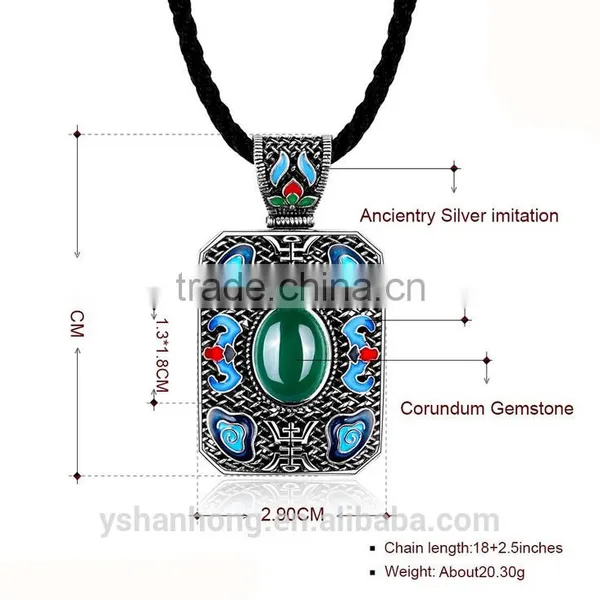 Bohemia Necklace Fashion Chinese Ancient Silver Pendant Wholesale photo-4